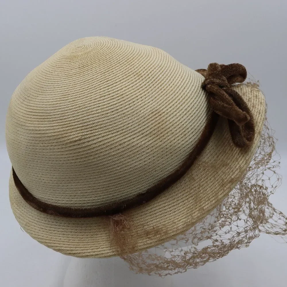 Vintage Marshall Field & Co Chicago Hat Cloche 1950s Cosplay Hat - Picture 11 of 14